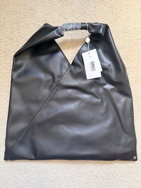 MM6 Maison Martin Margiela Black Fold-Over Tote Bag